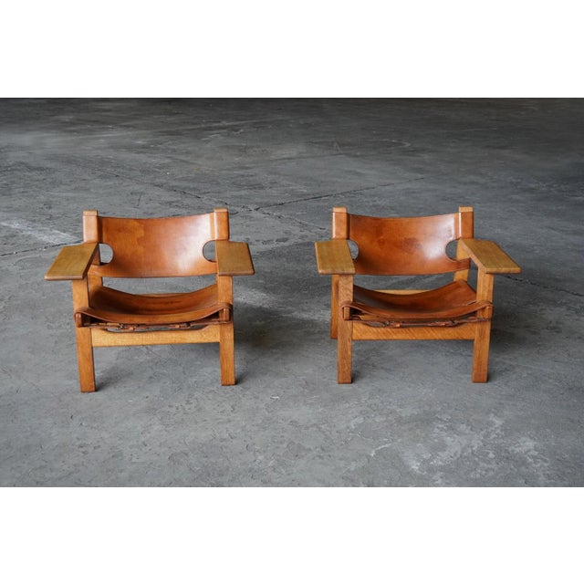Early Spanish Chairs by Børge Mogensen for Fredericia, Denmark, 1970s, Set of 2 For Sale - Image 6 of 10