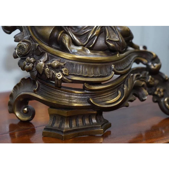 Early Louis XVI French Bronze Chenets after Bouhon Fres, Paris, Set of 2 For Sale - Image 5 of 18