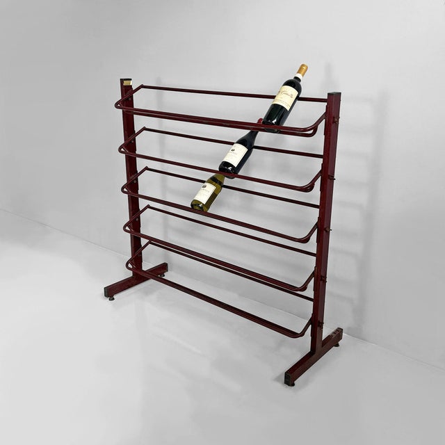 Italian Industrial Floor-Standing Metal Bottle Rack, 1990s For Sale - Image 13 of 13