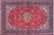 Retro Persian Kashan Red/Blue Wool Rug - 9'9'' X 15'11'' For Sale - Image 9 of 10