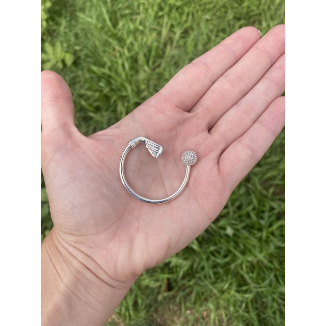 Early 21st Century Tiffany & Co Golf Theme Key Chain, Sterling Silver, Length 1.5 In For Sale - Image 5 of 5
