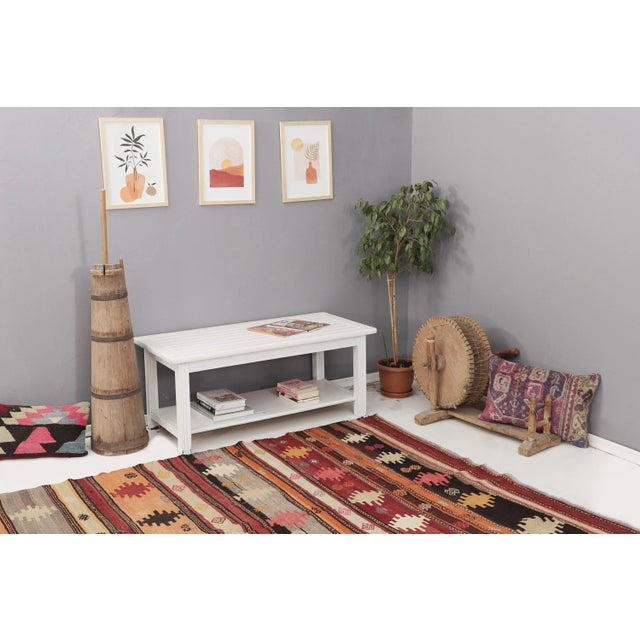 Vintage Handwoven Turkish Kilim Rug For Sale In Los Angeles - Image 6 of 7