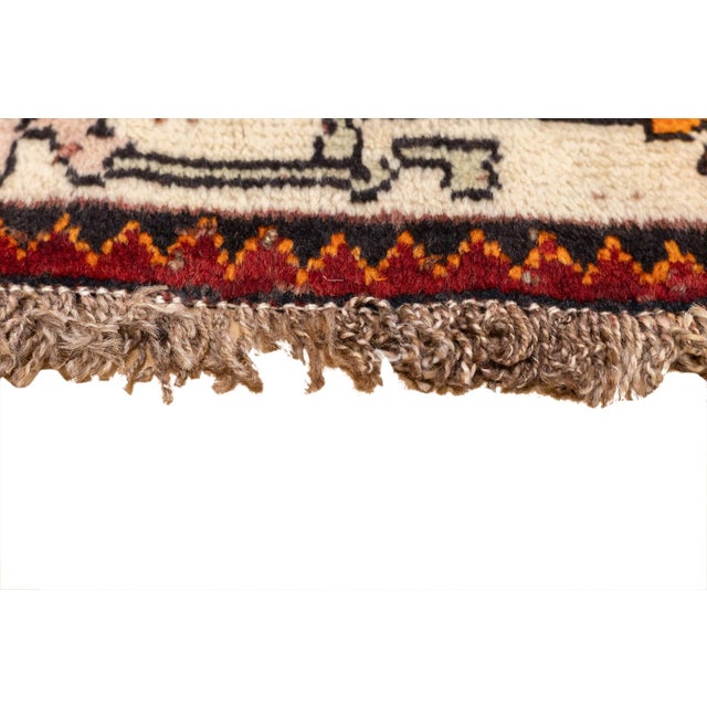 Semi-Antique Hand-Knotted Persian Qashqai Rug 5'5" X 6'11" For Sale - Image 12 of 16