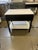 Wood Custom Oak Espresso Nightstands With Limestone Top & Shelf – Modern Organic Bedside Tables For Sale - Image 7 of 10