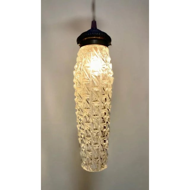 Mid-Century Modern Tulip Lamp with Elongated Glass Shade, 1960s For Sale - Image 3 of 10