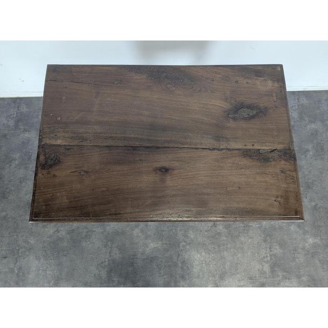 Rustic Louis XIII Style Desk in Walnut For Sale - Image 3 of 6