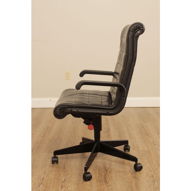 Modern Black Leather Desk Chair Chairish