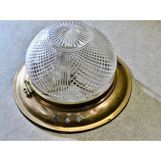 1920s Large Art Deco Early Passenger Liner Ceiling Light, 1920 For Sale - Image 5 of 8