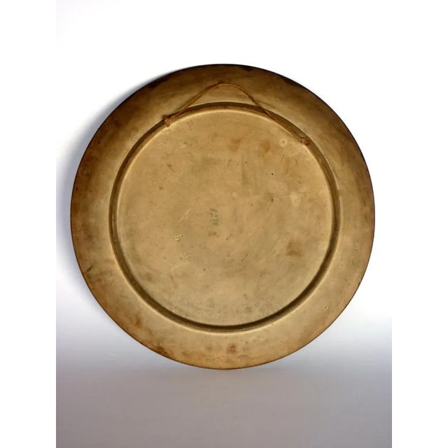 Antique Art Nouveau Italian Ceramic Water Lilies Plate from SCI Laveno, 1900s For Sale - Image 6 of 8