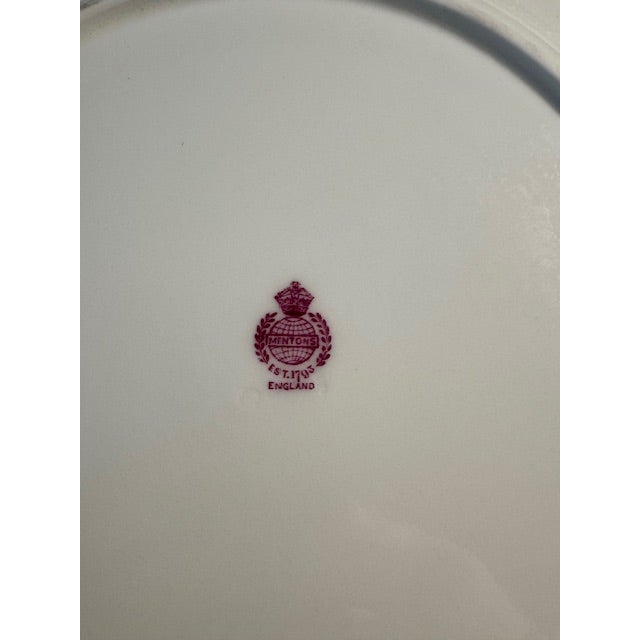 American Antique Minton's "Blue Floral" Dinner Plate. 10.25"Diameter For Sale - Image 3 of 3