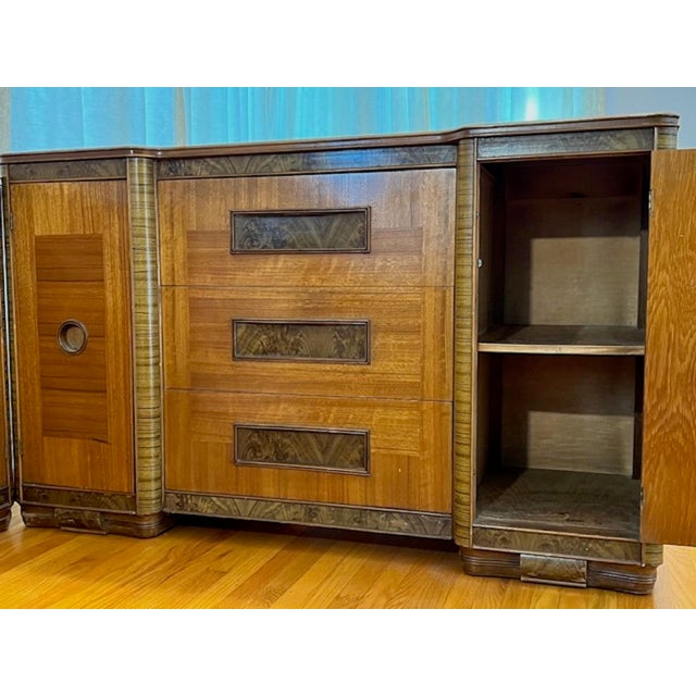 1920s Set of Two Exotic Wood, American Art Deco Cabinets/Dressers For Sale - Image 12 of 13