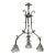 Antique Late 19th Century French Ornate Silver 4 Light Chandelier With Glass Shades Stamped "P B" For Sale