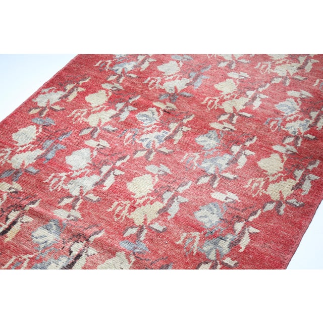 Mid 20th Century Vintage Anatolian Tribal Rug – Red Ground With Symbolic Motifs For Sale - Image 5 of 15