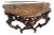 Late 19th Century French Hand Carved Walnut Wall Console With Marble Top For Sale