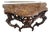 Late 19th Century Italian Hand Carved Walnut Wall Console With Marble Top For Sale