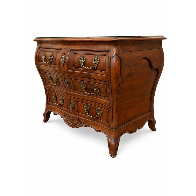 18th Century Louis XV Bordeaux Commode in Mahogany and Bronze, 1920s For Sale - Image 4 of 10