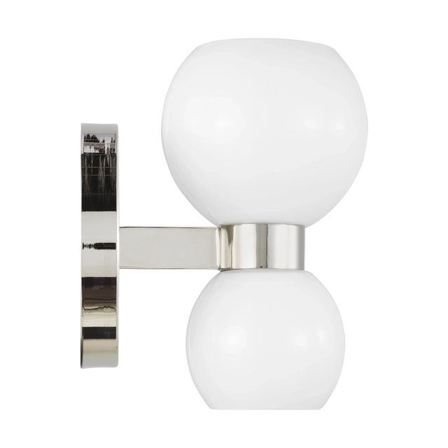Modern Kate Spade New York by Visual Comfort Studio Londyn Single Sconce, Polished Nickel For Sale - Image 3 of 4