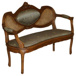 Antique Napoleon III Bergere Window Bench, 1890