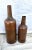 Farmhouse Vintage Hammered Copper Decor Bottles-A Pair For Sale - Image 3 of 6
