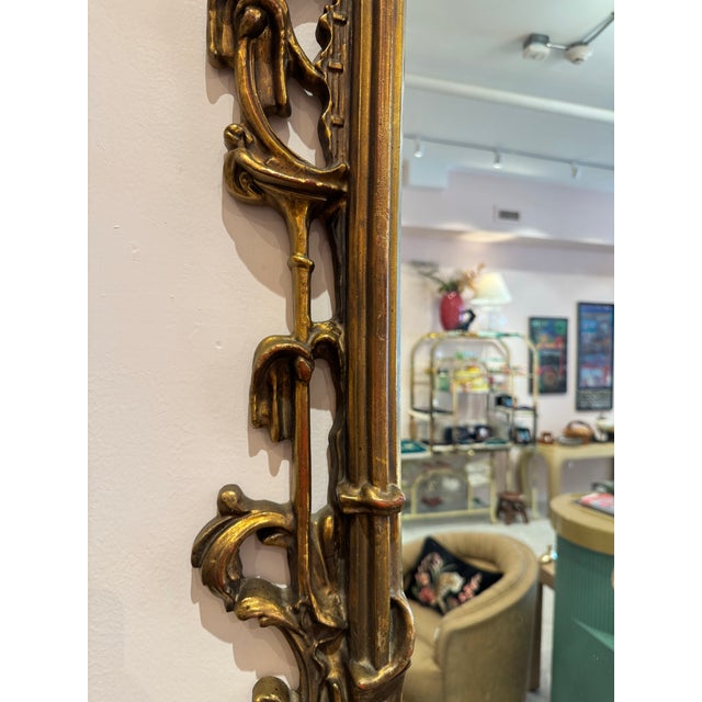 Vintage Large Rococo Giltwood Style Mirror by Vanguard Studios For Sale In New York - Image 6 of 12