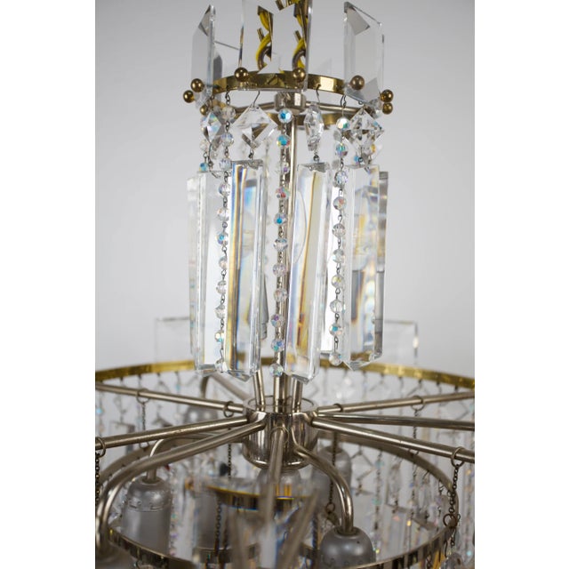 Cut Lead Crystal Chandelier For Sale - Image 9 of 12