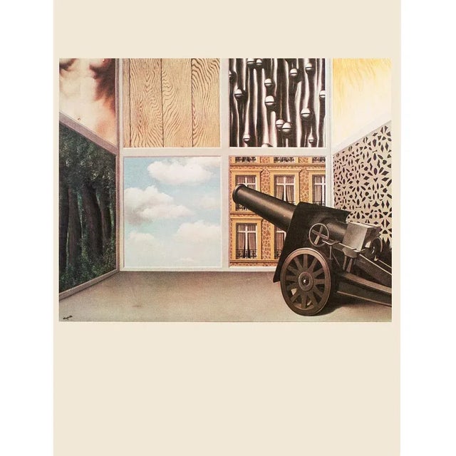 A striking First Edition photogravure (print) after surrealist painting "On The Threshold of Liberty" (1929) by famous...