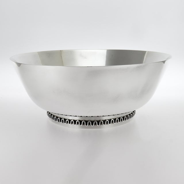 Vintage Sigvard Bernadotte Georg Jensen Modernist Sterling Silver Bowl No. 904 For Sale - Image 9 of 15