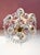 Italian Waterfall Chandelier in Gold-Plated Metal with Blue Crystals, 1960s For Sale - Image 10 of 14