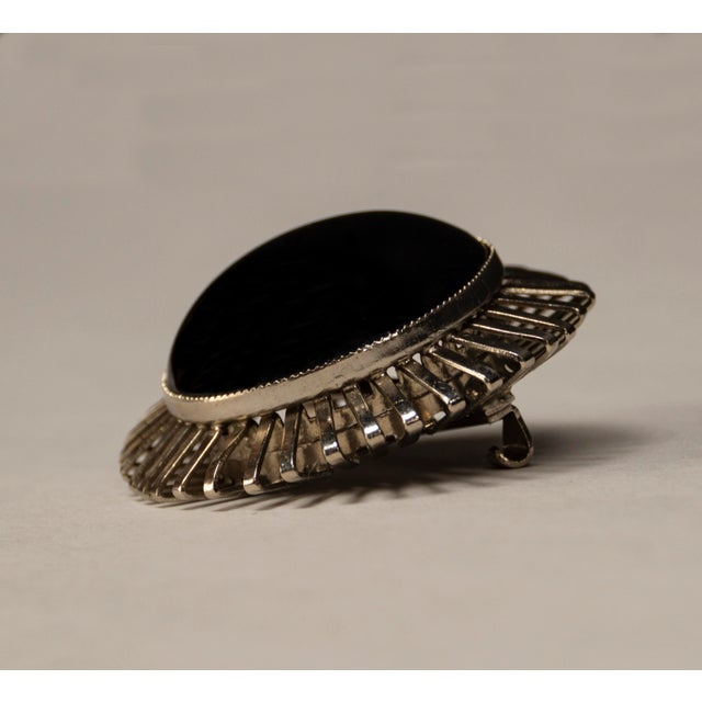 Metal Art Deco Brooch, 1920s For Sale - Image 7 of 8