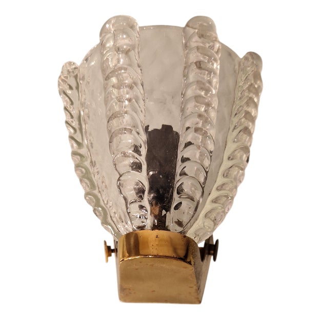 Vintage Wall Lamp from Barovier & Toso, 1940s For Sale