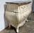 Early 21st Century French Provincial Bombe Chest | Cream Painted Finish | Real Marble Top | 4 Drawer Statement Dresser For Sale - Image 5 of 6