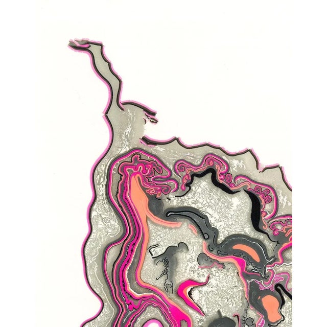 Contemporary marbling giclée print. High-quality limited edition marbling artwork by danish artist Pernille Snedker...