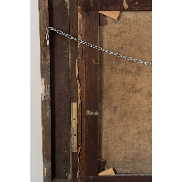 Large 19th Century Signed Original Oil of Early Steamship in Original Carved Frame For Sale - Image 18 of 18