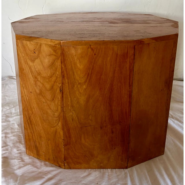 Mid-Century Modern Mid Twentieth Century Brutalist Wood Side Table Styled After Ed Wormley for Dunbar For Sale - Image 3 of 9