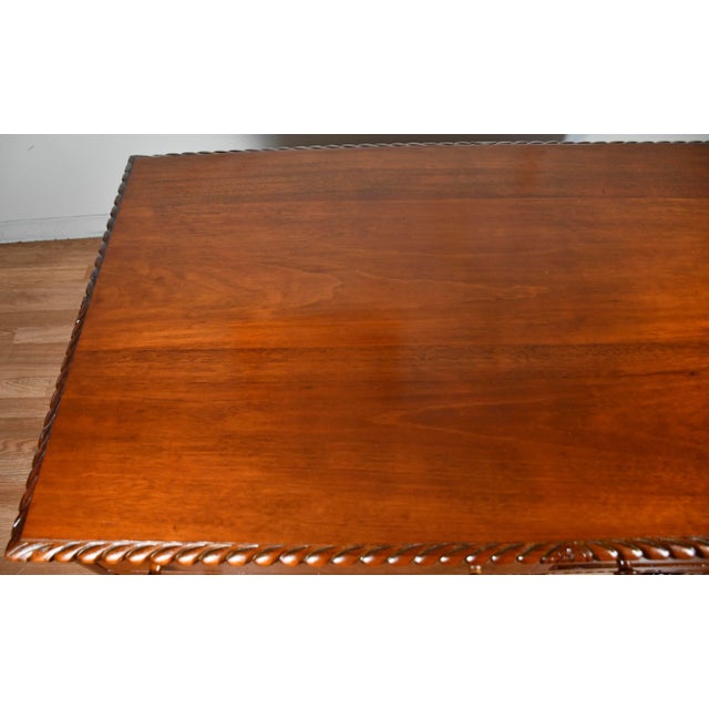 American 1880s Antique American Empire Mahogany Partner Writing Desk / Office Desk For Sale - Image 3 of 13