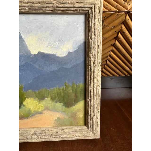 1990s Vintage Signed Framed High Desert Plein Air Landscape Oil Painting For Sale - Image 5 of 16