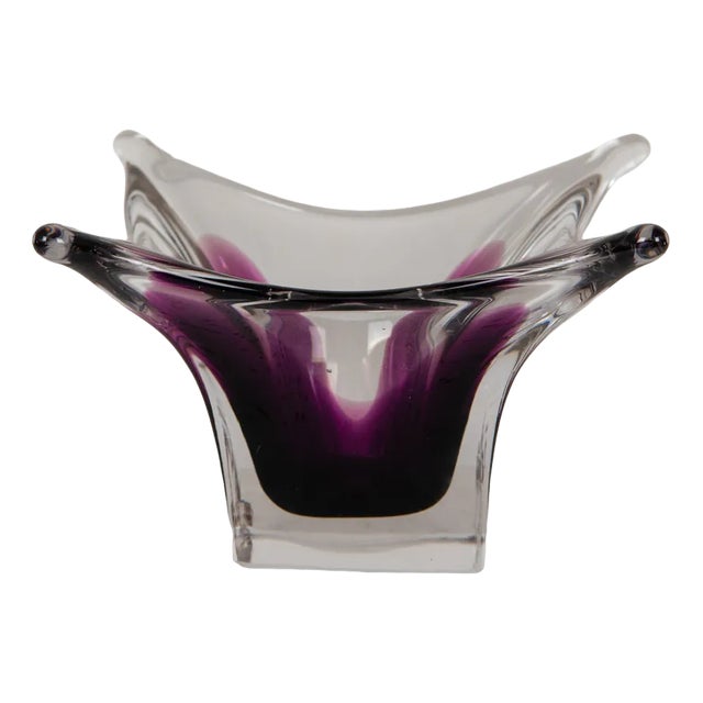 Viola Murano Glass Centerpiece, 1970s For Sale