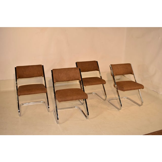 Chrome Set of Four Howell Cantilever Chrome Chairs, Circa 1960's For Sale - Image 8 of 15