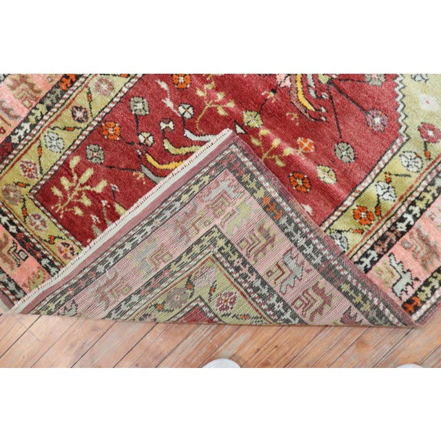 Traditional Anatolian Small Prayer Square Rug rug no.r5495 For Sale - Image 3 of 5