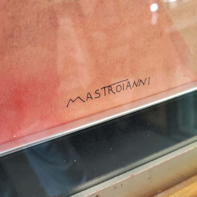 Paper Umberto Mastroianni, Mio Mastroianni, 1975, Painting on Cardboard, Framed For Sale - Image 7 of 17