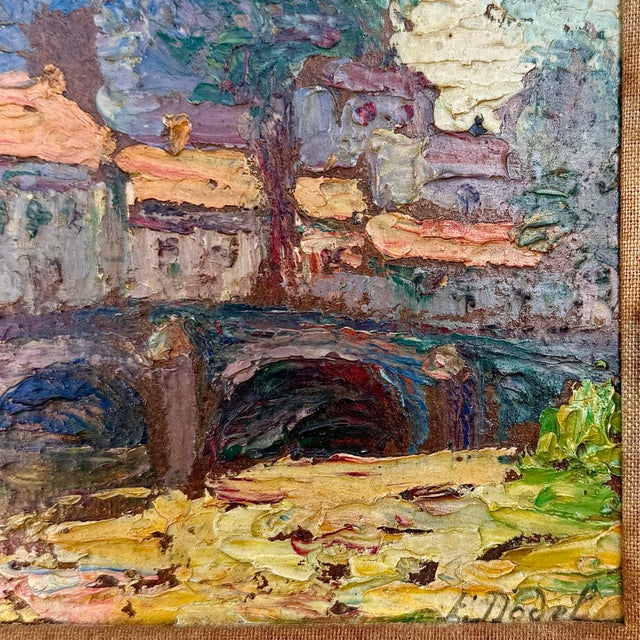 Elisabeth Dodel-Faure French Post-Impressionist Landscape Oil Painting, Signed & Framed For Sale - Image 4 of 9