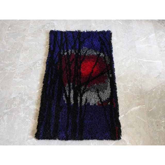 Mid-Century Tapestry Rya Wool Rug, 1960s For Sale - Image 11 of 11