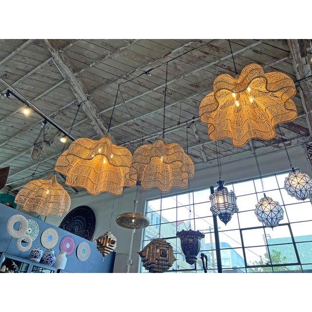 Matador Wicker Chandelier Large For Sale In Los Angeles - Image 6 of 9