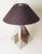Metal Mid-Century Modern Bicolor Metal and Silk Lampshade Table Lamp, France, 1960s For Sale - Image 7 of 18