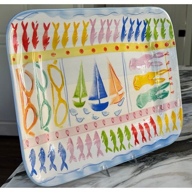 Contemporary 1990s Antica Fornace Ceramiche Da Tavola Platter Made in Italy For Sale - Image 3 of 7