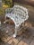 White Cast Iron Grapevine Antique Victorian Outdoor Garden Furniture Suite-Set of 5 For Sale - Image 9 of 13