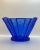 Art Deco 1930’s L. E. Smith Dark Blue Console Dish For Sale - Image 3 of 9