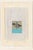 Small abstract paper collage in teal and white by Bay Area artist Michael Pauker (American, b. 1957). This piece is...