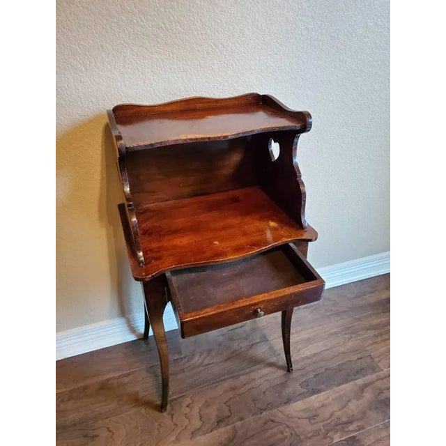 Wood 19th Century French Provincial Louis XV Style Bedside Table For Sale - Image 7 of 11