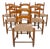 Danish Oak Chairs with Rush Seats in Seagrass by Hans Dau, 1940s, Set of 6 For Sale